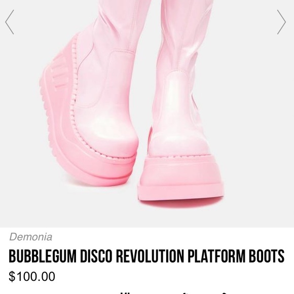 BUBBLEGUM DISCO REVOLUTION PLATFORM BOOTS from DEMONIA - Picture 3 of 10